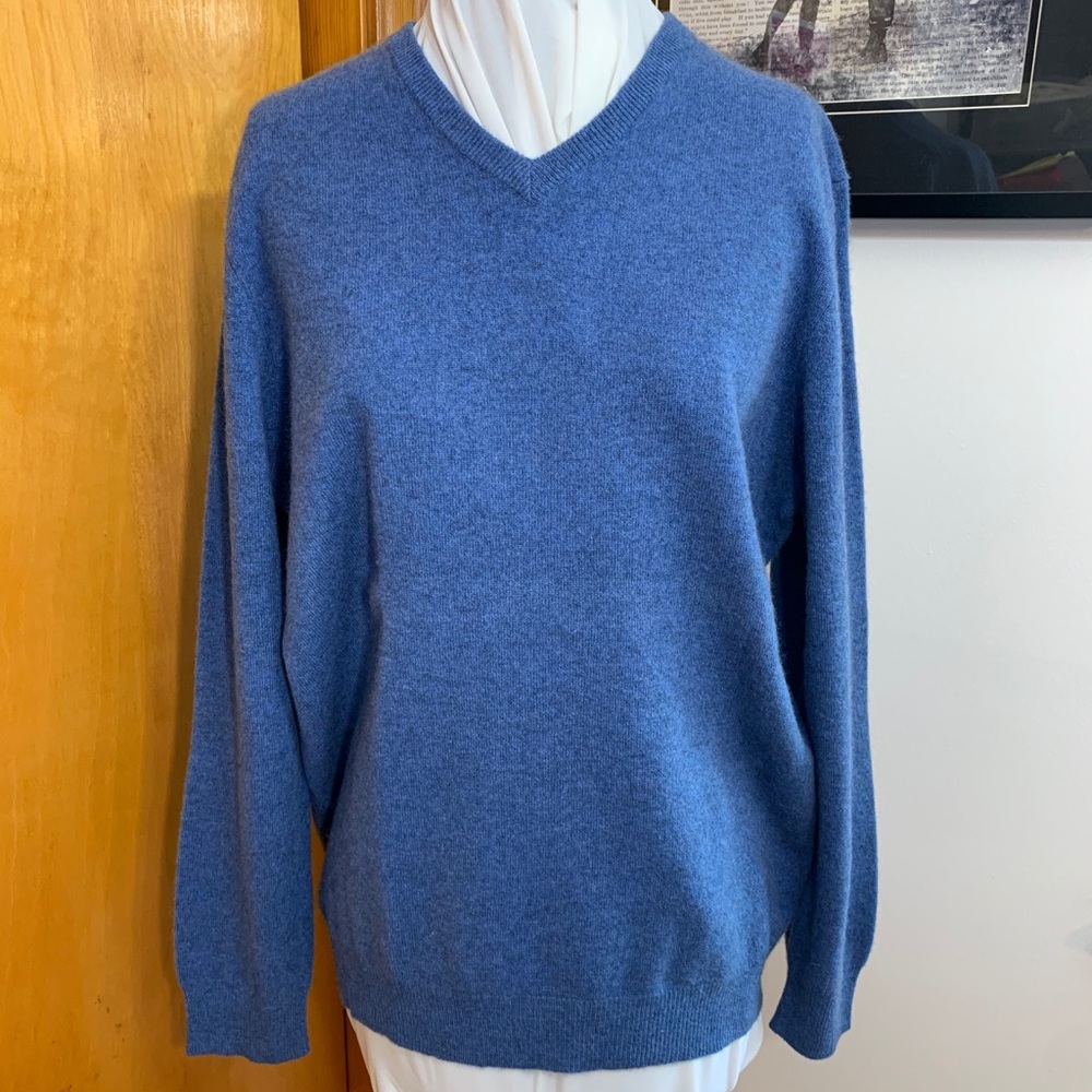 Heather Blue Cashmere Sweater